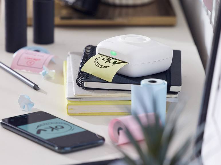 SILVERCREST® Mini Pocket Printer inklusive Papierrolle Auslauf