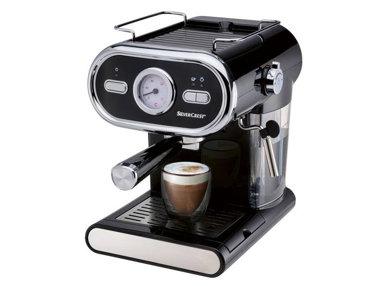 SILVERCREST® KITCHEN TOOLS Espressomaschine »SEM 1100 E1«, schwarz, 1100 W Fabrikpreis