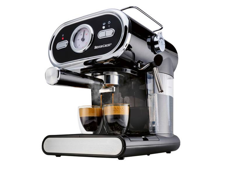 SILVERCREST® KITCHEN TOOLS Espressomaschine »SEM 1100 E1«, schwarz, 1100 W Fabrikpreis