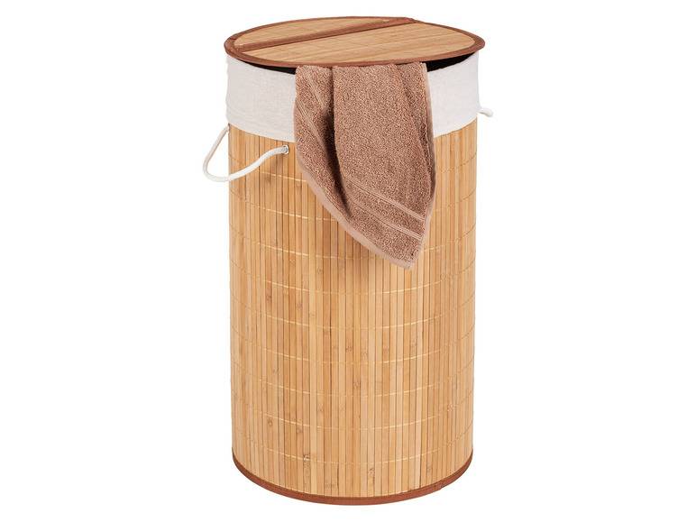Wenko Wäschetruhe »Bamboo«, 55 l Fassungsvermögen, mit Baumwoll-Wäschesack, aus Bambus Versandkostenfrei