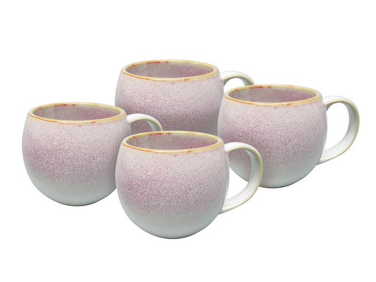 vanWell Kaffeebecher 4erSet bauchig ca. 50cl Steingut Neueste Mode
