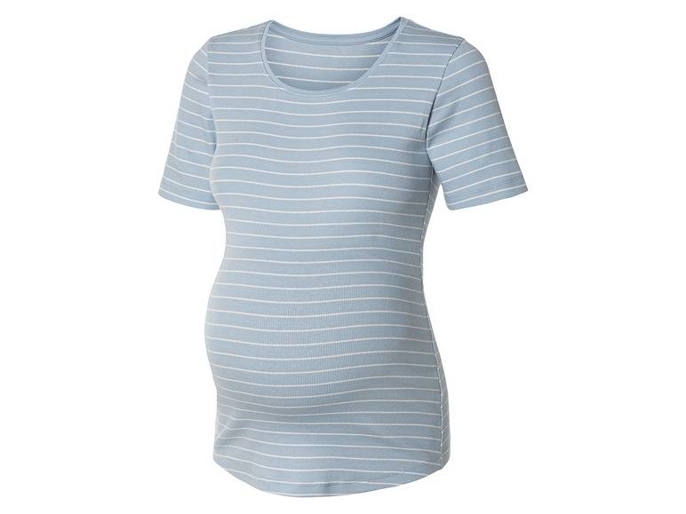 esmara® Damen Umstands-T-Shirts, 2 Stück, in modischer Ripp-Qualität Super Sparpreis