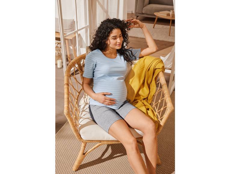 esmara® Damen Umstands-T-Shirts, 2 Stück, in modischer Ripp-Qualität Super Sparpreis