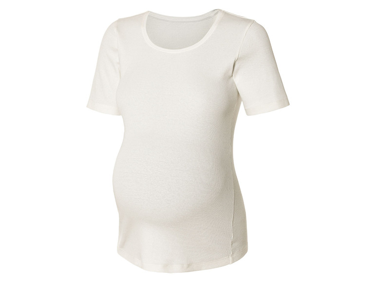 esmara® Damen Umstands-T-Shirts, 2 Stück, in modischer Ripp-Qualität Super Sparpreis