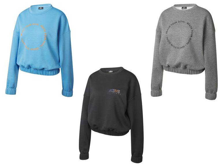 CRIVIT Damen Sweatpullover, modisch kurz geschnitten Wochenangebot