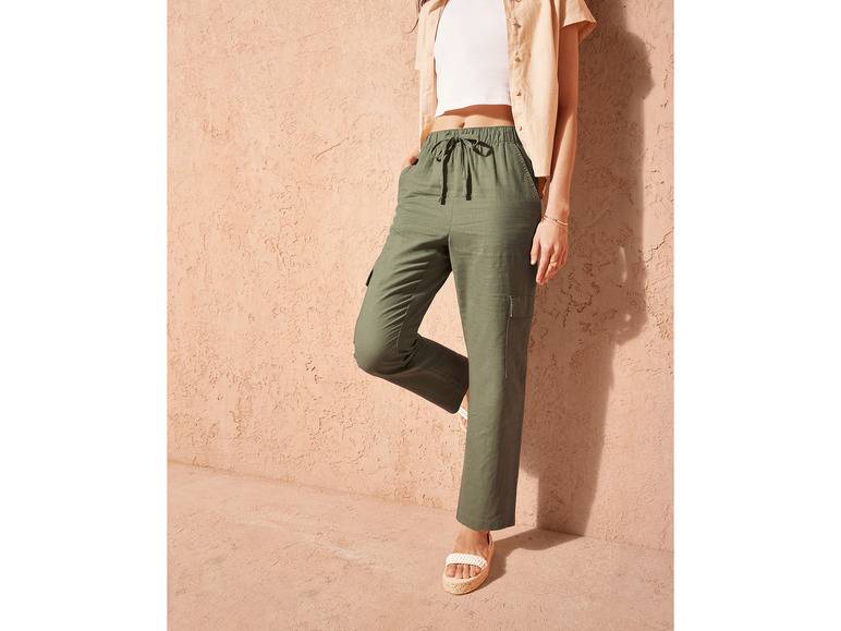 esmara® Damen Leinenhose, hohe Leibhöhe Letzte 2 Tage