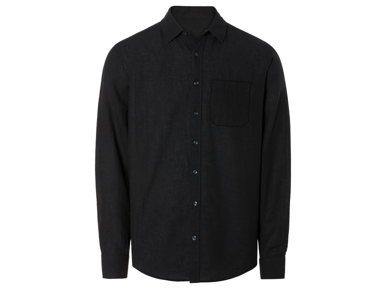 LIVERGY® Herren Leinenhemd mit Kentkragen Sonderangebot der Fabrik