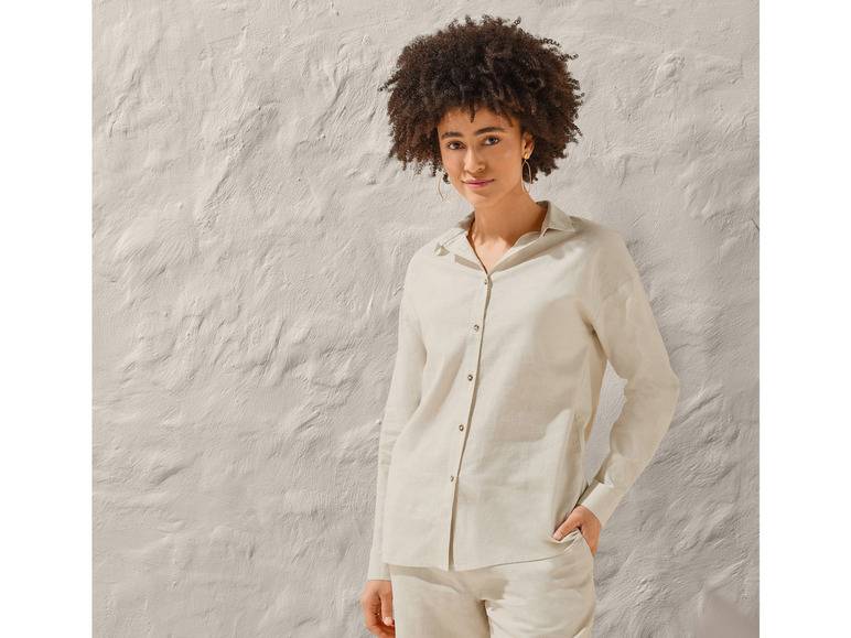 esmara® Damen Leinenbluse, leger geschnitten Neueste Stile