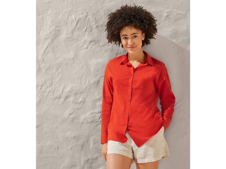 esmara® Damen Leinenbluse, leger geschnitten Neueste Stile