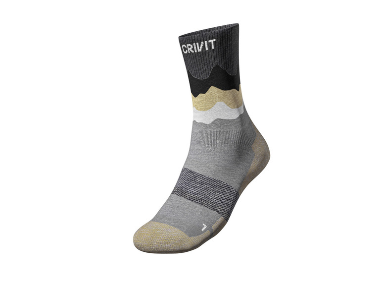 CRIVIT Herren Outdoorsocken, 2 Paar, mit SmartStep-Fußbett Clearance-Verkauf