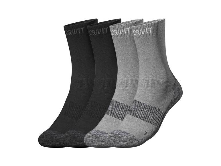 CRIVIT Herren Outdoorsocken, 2 Paar, mit SmartStep-Fußbett Clearance-Verkauf