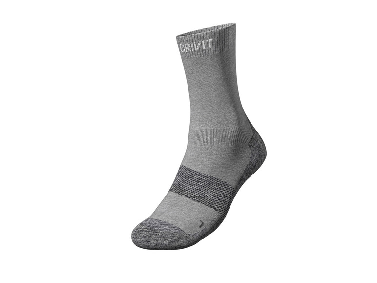 CRIVIT Herren Outdoorsocken, 2 Paar, mit SmartStep-Fußbett Clearance-Verkauf