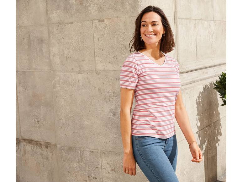 esmara® Damen T-Shirt, 2 Stück, mit hohem Baumwollanteil Limitierter Zeitrabatt