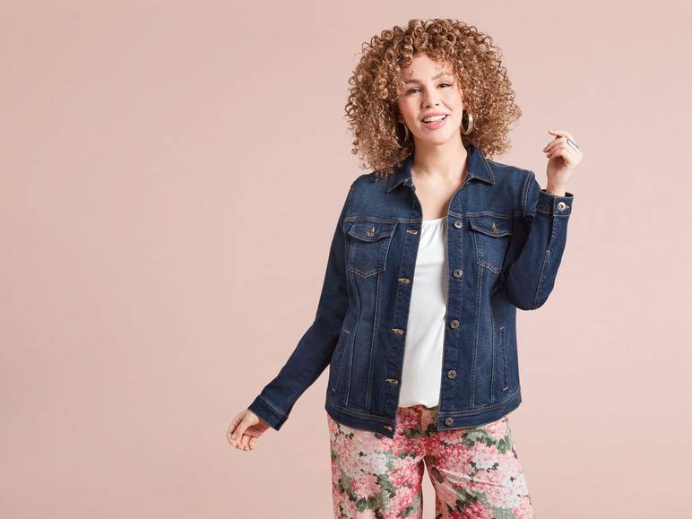 esmara® Damen Jeansjacke, leicht tailliert geschnitten Osterangebot