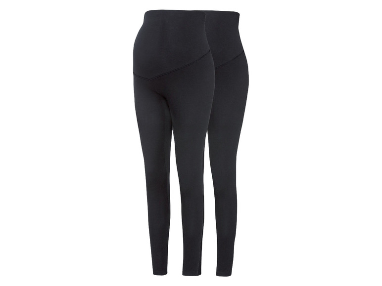 esmara® Damen Umstands Leggings, 2 Stück, mit Bio-Baumwolle Valentinstagsangebot