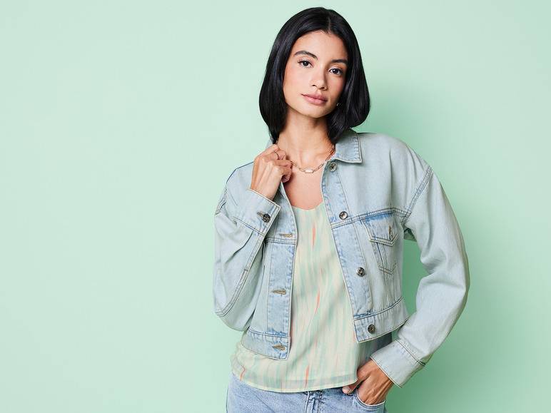 esmara® Damen Jeansjacke in Cropped-Länge Jubiläumsangebot