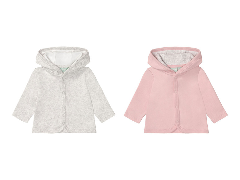 lupilu® Baby Sweatjacke, 2 Stück, aus reiner Bio-Baumwolle Zeitlich begrenztes Angebot