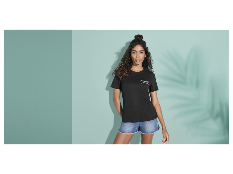 esmara® Damen T-Shirt, tailliert geschnitten, mit Print Begrenzte Freigabe