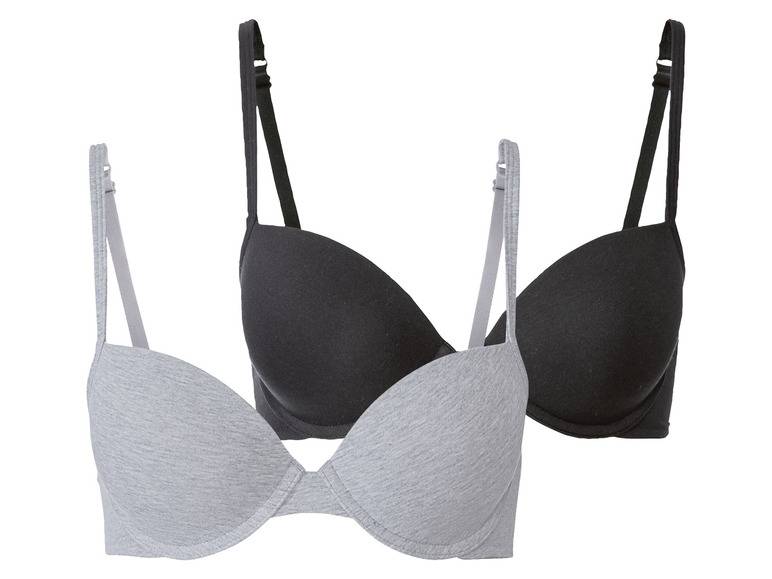 esmara® Damen Bügel BH, 2 Stück, mit hohem Baumwollanteil Letzter Tag