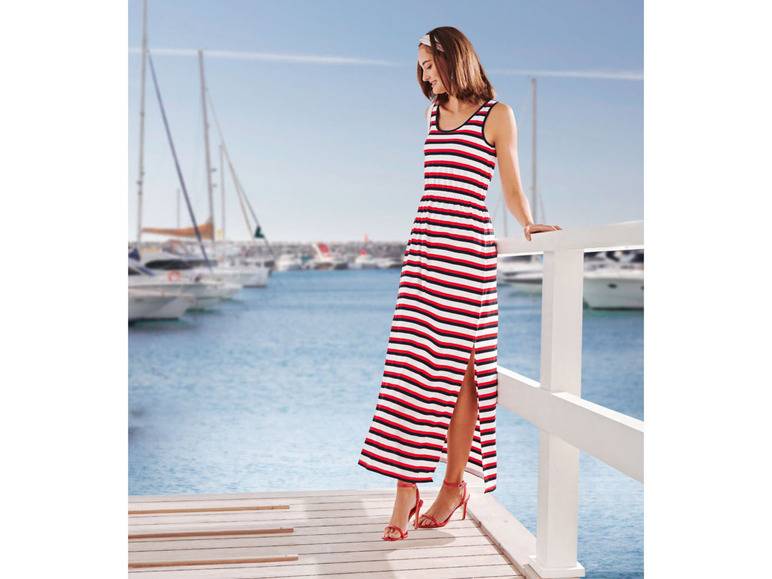 esmara® Damen Maxikleid mit Gummizug in der Taille Zeitbegrenzte Promotion