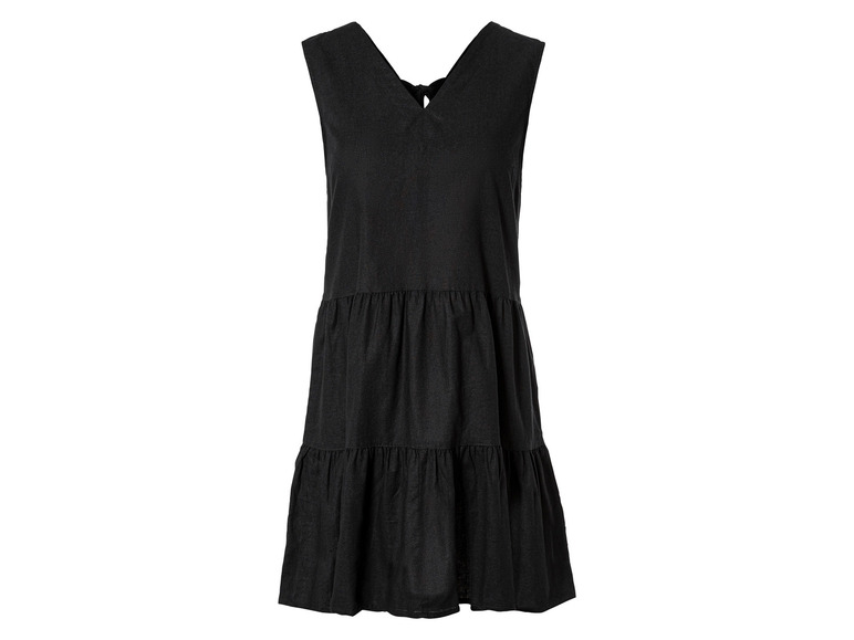 esmara® Damen Leinenkleid mit V-Ausschnitt Blitzverkäufe
