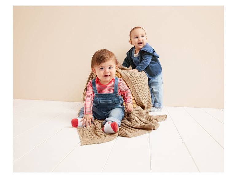 lupilu® Baby Latzhose Sweatdenim, mit Bio-Baumwolle Fabrik Onlineshop