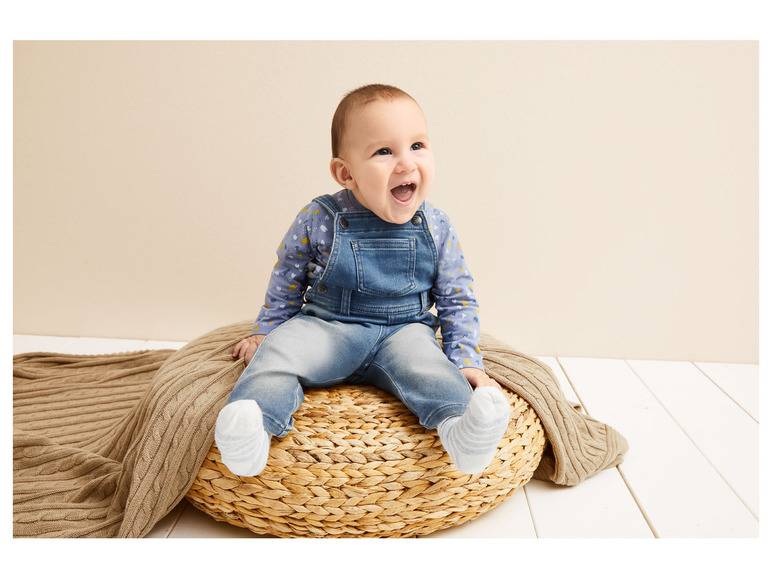 lupilu® Baby Latzhose Sweatdenim, mit Bio-Baumwolle Fabrik Onlineshop