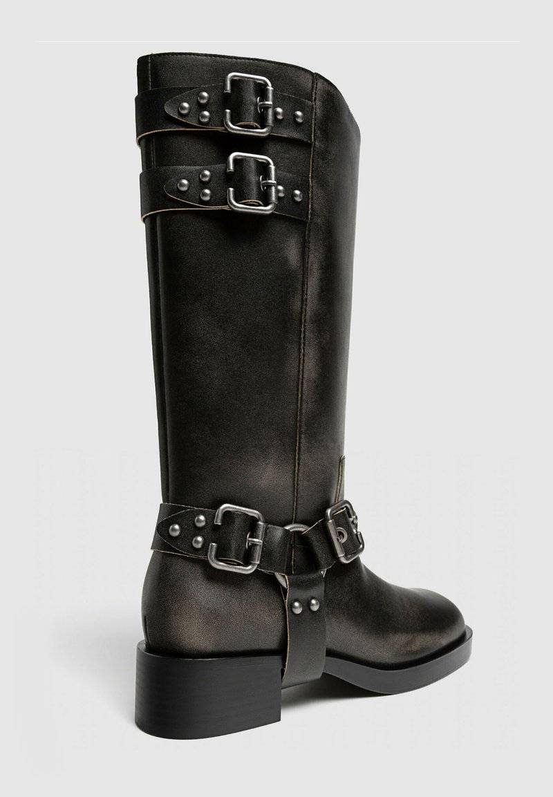 Stradivarius Stradivarius Cowboy/Biker boots - dark grey Kauf eins, bekomm eins gratis