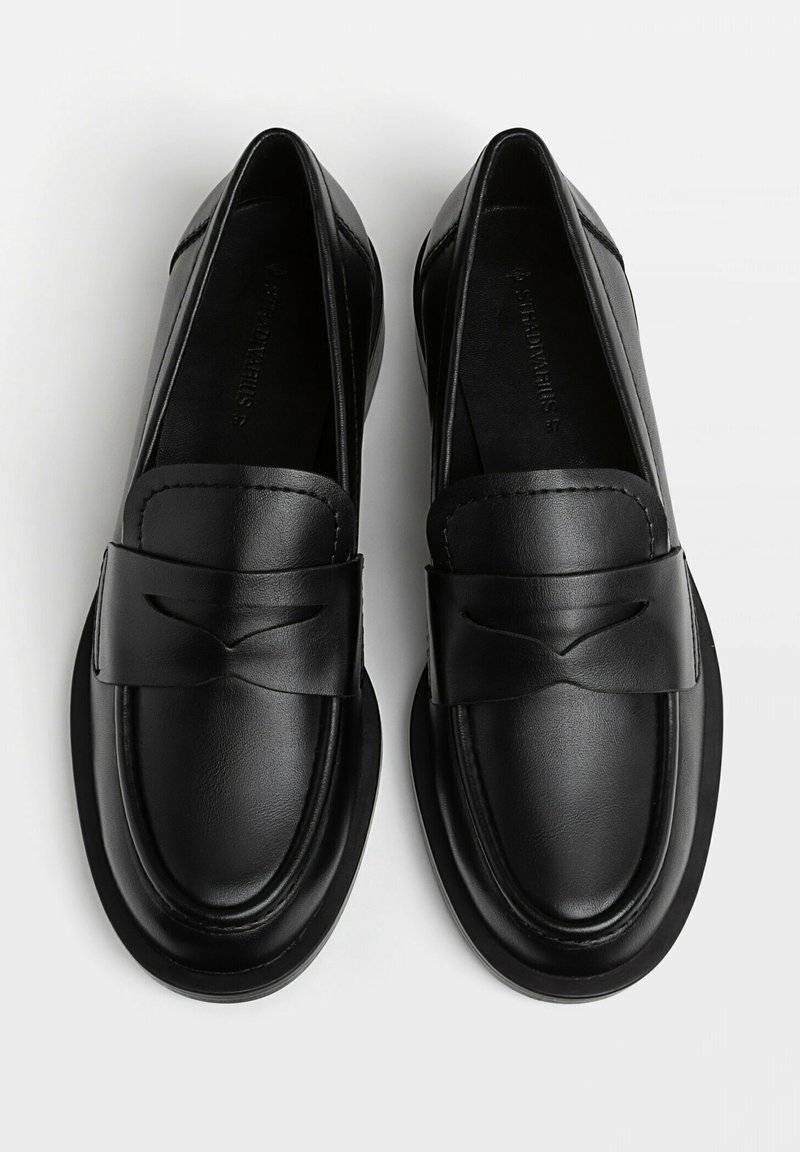 Stradivarius Stradivarius LOAFERS - Slip-ons - black Begrenzte Freigabe
