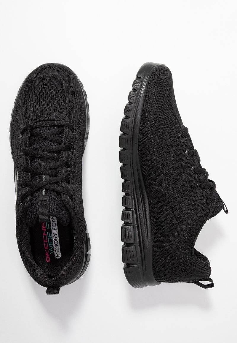 Skechers Wide Fit Skechers Wide Fit GRACEFUL - Trainers - black Bis zu 60% Rabatt