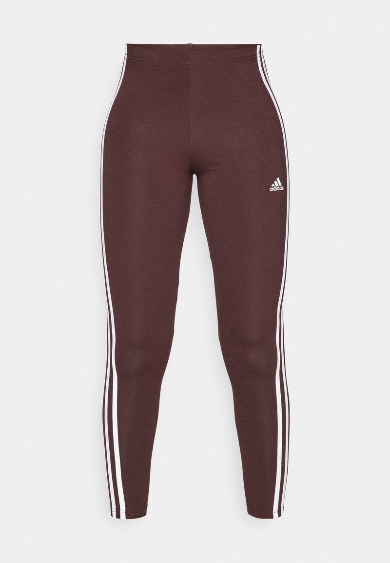 adidas Sportswear adidas Sportswear ESSENTIALS 3 STRIPES HIGH WAISTED - Leggings - shadow brown Top Angebot