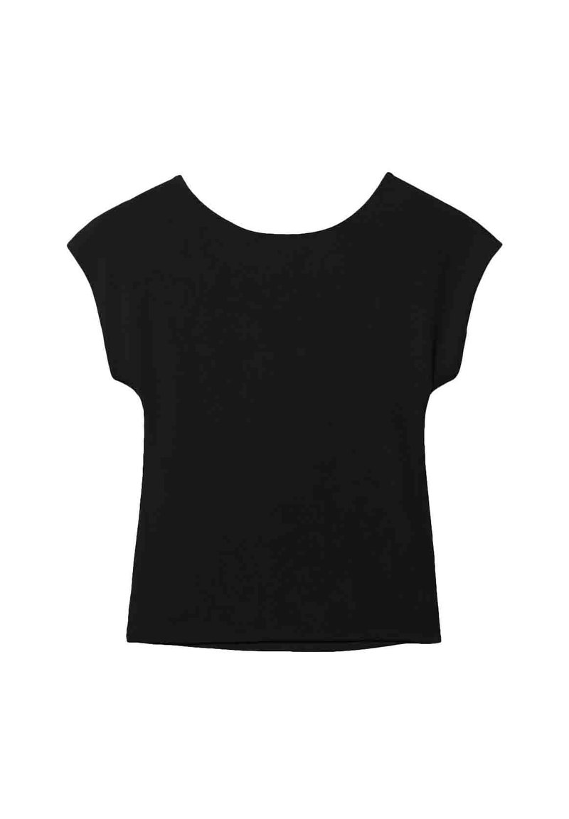 Stradivarius Stradivarius OPEN-BACK - Basic T-shirt - black Zeitbegrenzte Promotion