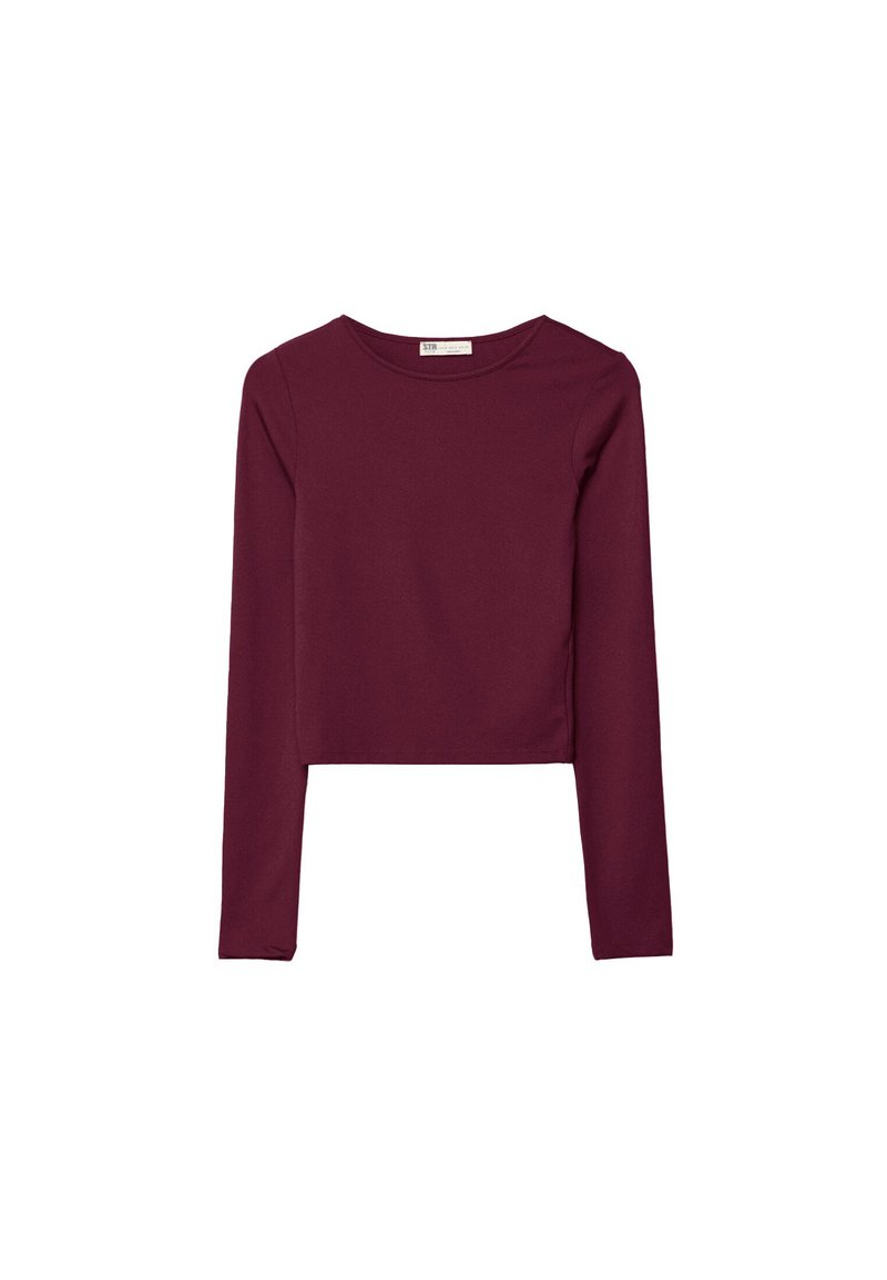 Stradivarius Stradivarius Long sleeved top - bordeaux Bis zu 50% Rabatt