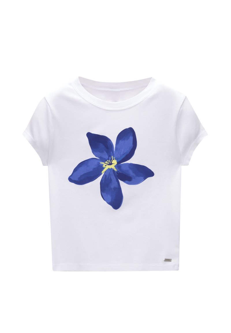 PULL&BEAR PULL&BEAR SHORT SLEEVE FLORAL - Print T-shirt - white Sonderangebot der Fabrik