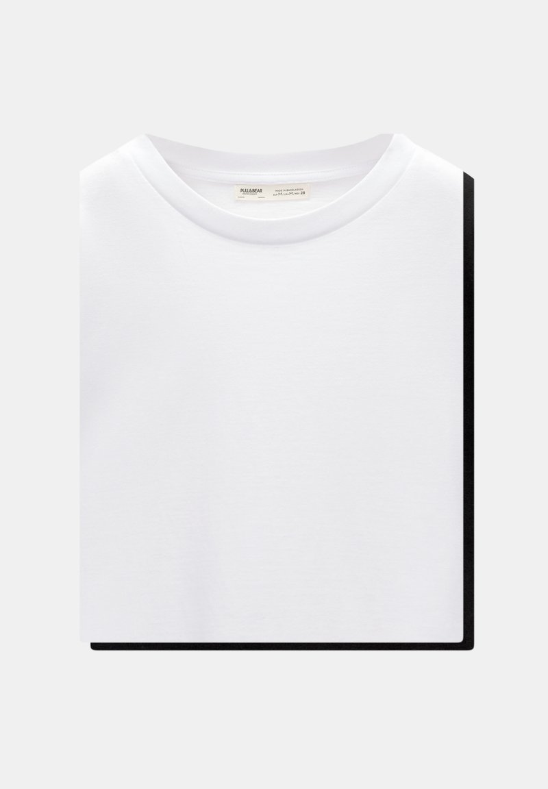 PULL&BEAR PULL&BEAR SHORT SLEEVE - PACK OF 2 - Basic T-shirt - white Vierteljährliche Förderung