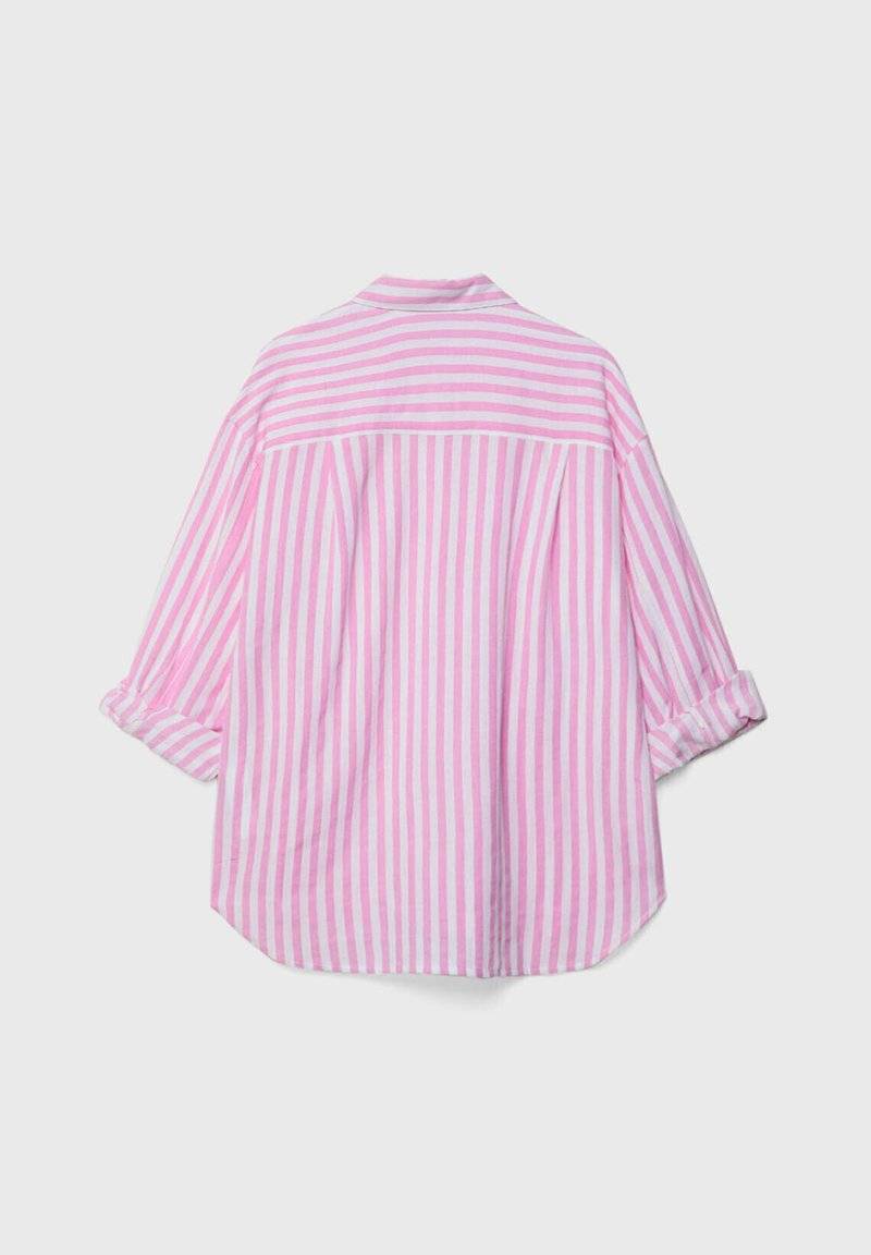 Stradivarius Stradivarius STRIPED - Button-down blouse - light pink Riesige Rabatte