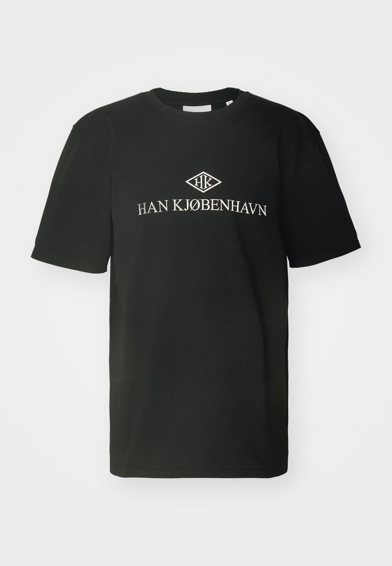 Han Kjøbenhavn Han Kjøbenhavn LOGO BOXY TEE UNISEX - Print T-shirt - black Online Shopping
