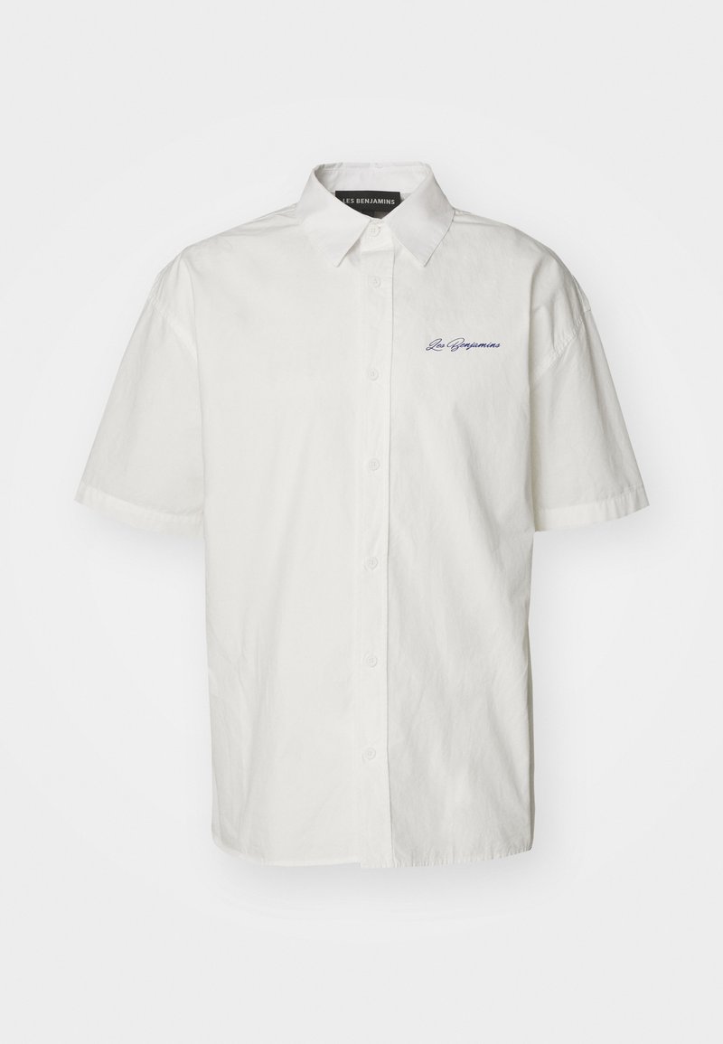 Les Benjamins Les Benjamins SHORT SLEEVE UNISEX - Button-down blouse - white Große Rabatte