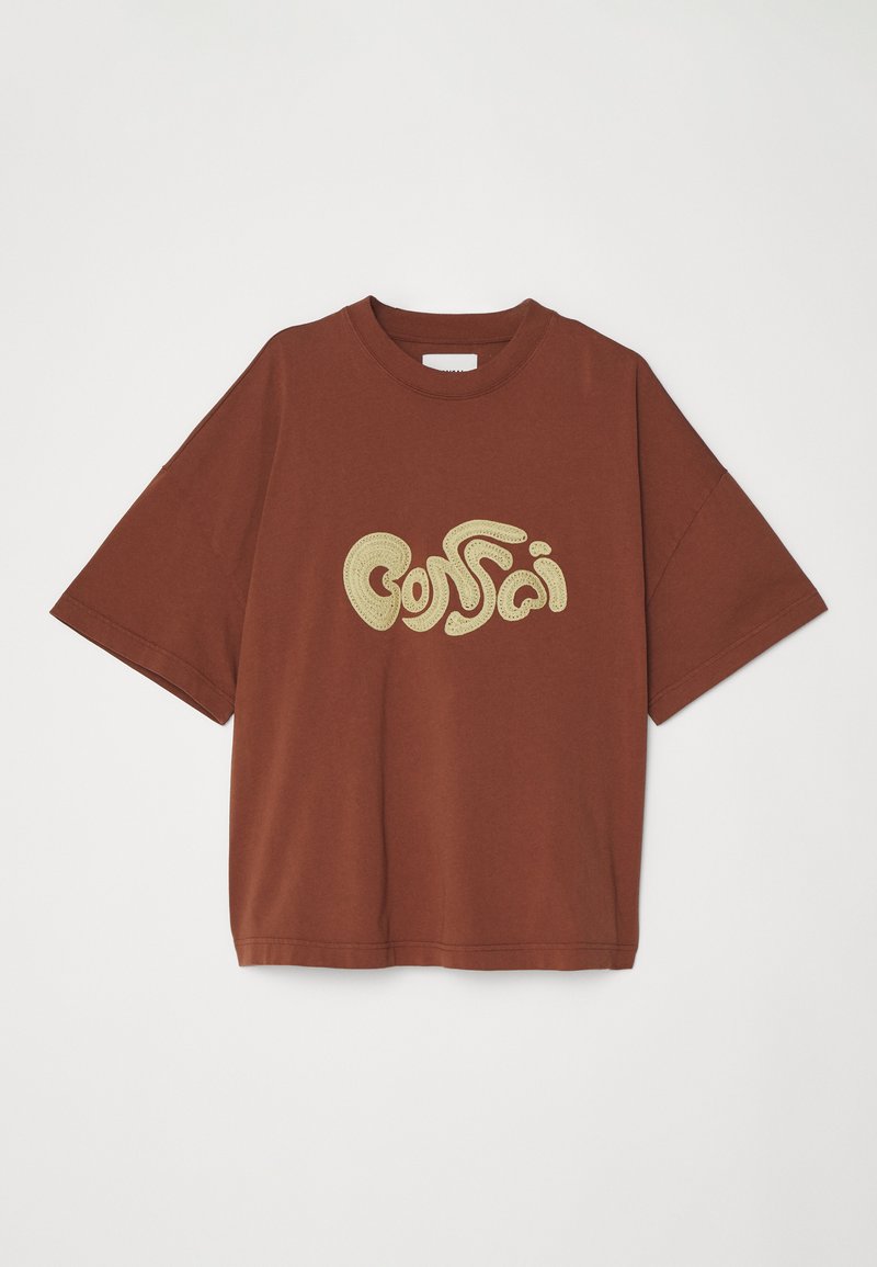 Bonsai Bonsai OVERSIZE TEE EMBRODERY GRAPHIC UNISEX - Print T-shirt - glazed ginger Räumungsverkauf