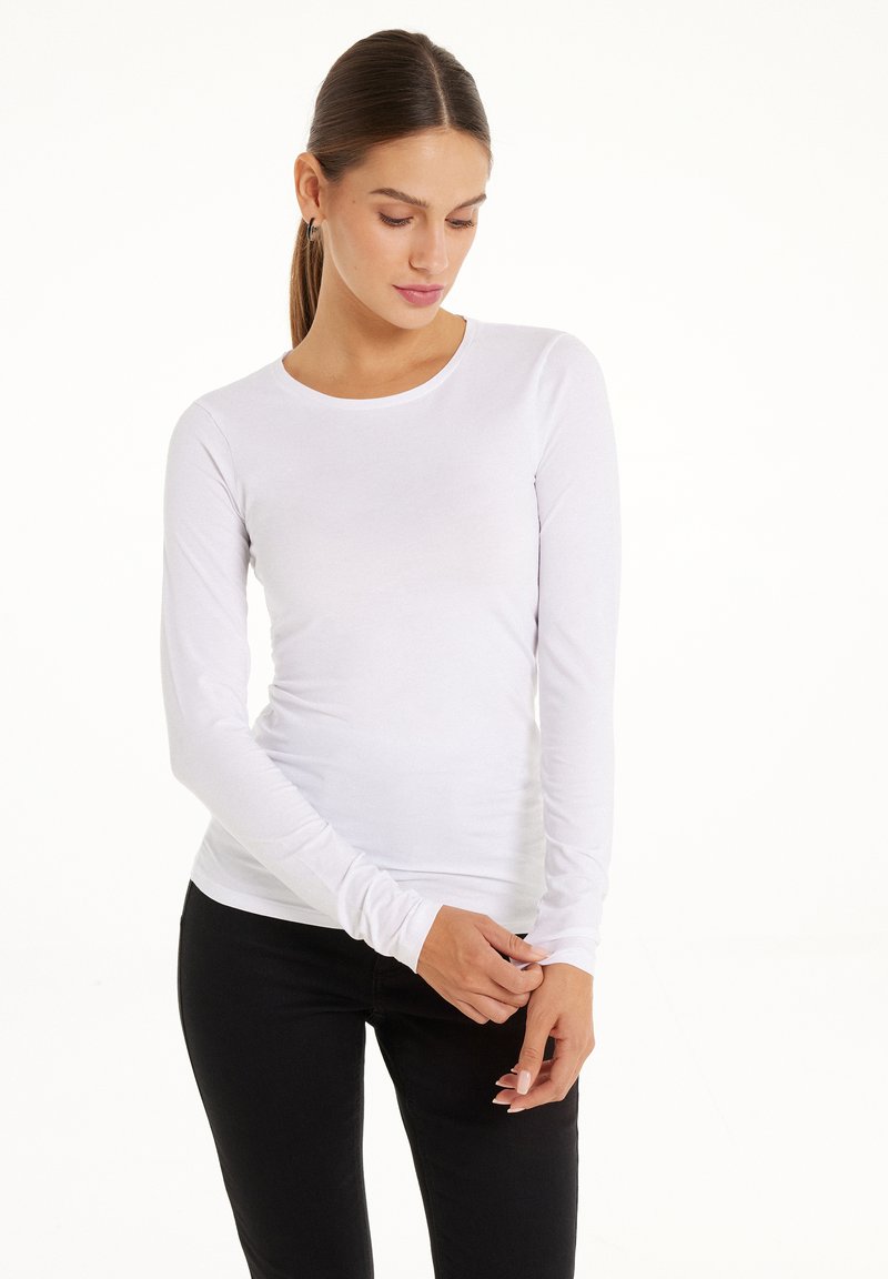 Tezenis Tezenis STRETCH ROUND-NECK - Long sleeved top - bianco Letzte 3 Tage