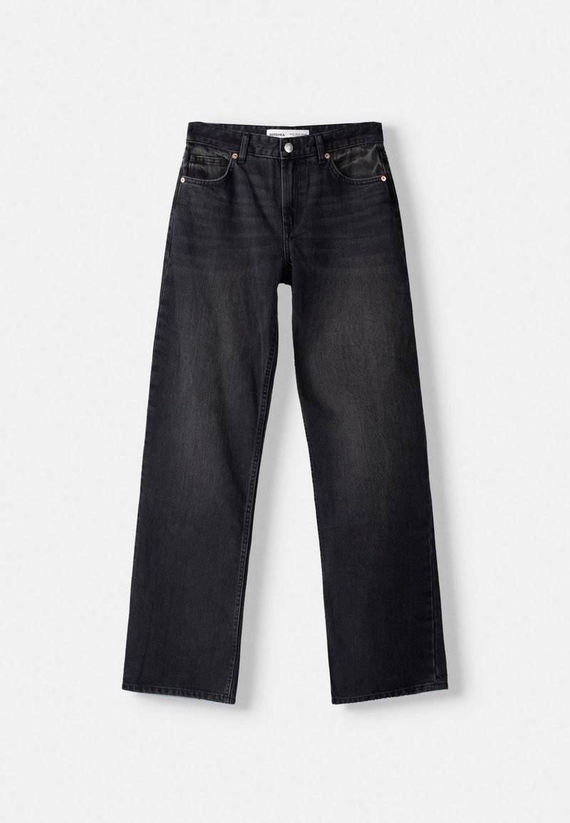 Bershka Bershka Straight leg jeans - dark grey Bis zu 60% Rabatt