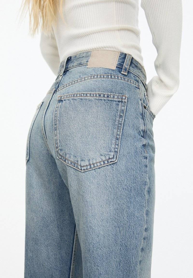 PULL&BEAR PULL&BEAR MID - Straight leg jeans - stone blue denim Super Rabatt