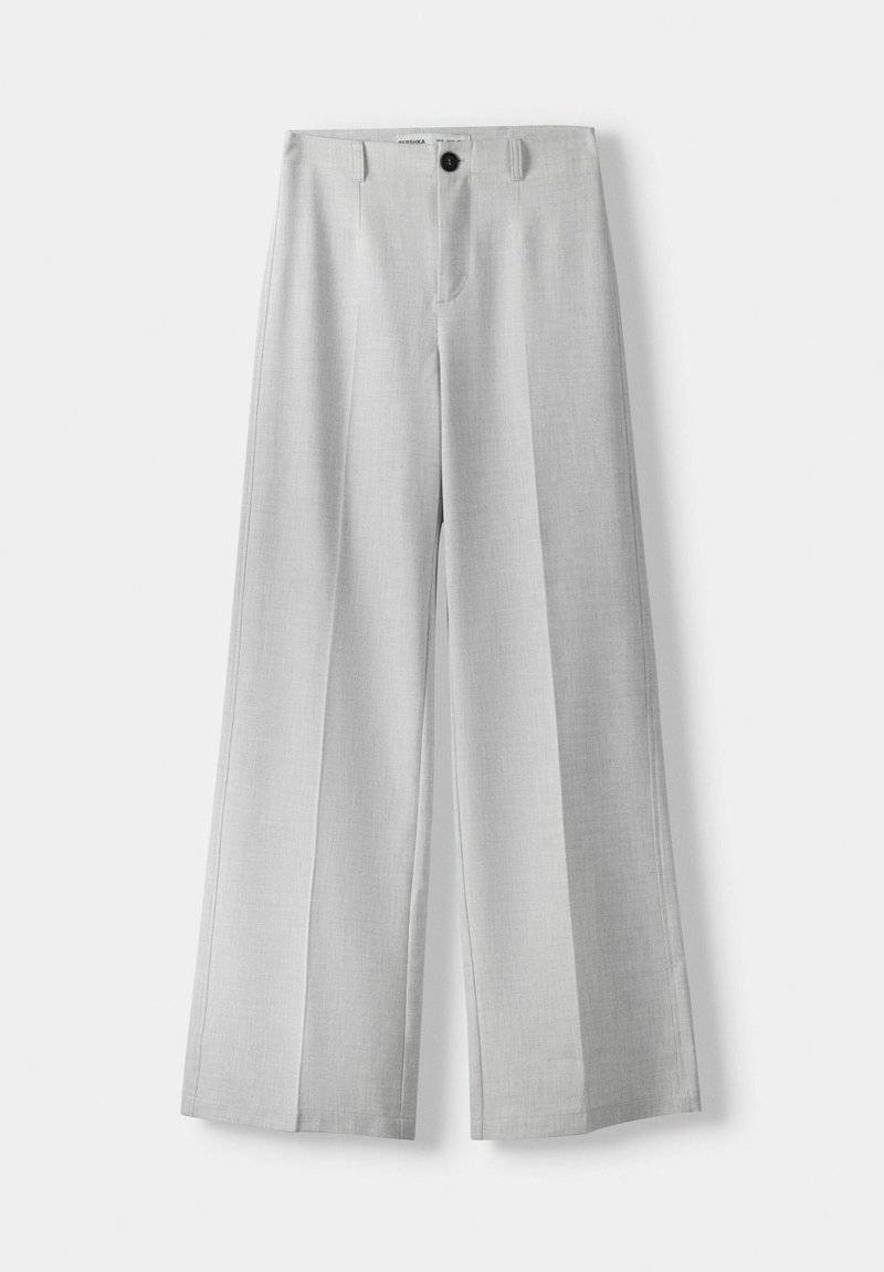 Bershka Bershka WIDE TAILORED - Trousers - mottled grey Riesige Rabatte