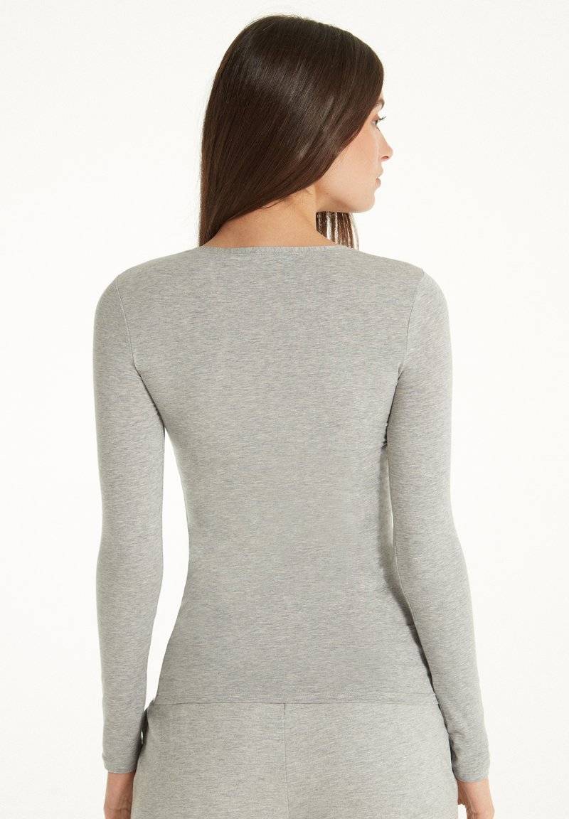 Tezenis Tezenis STRETCH ROUND-NECK - Long sleeved top - grigio melange chiar Kostenloser Versand international