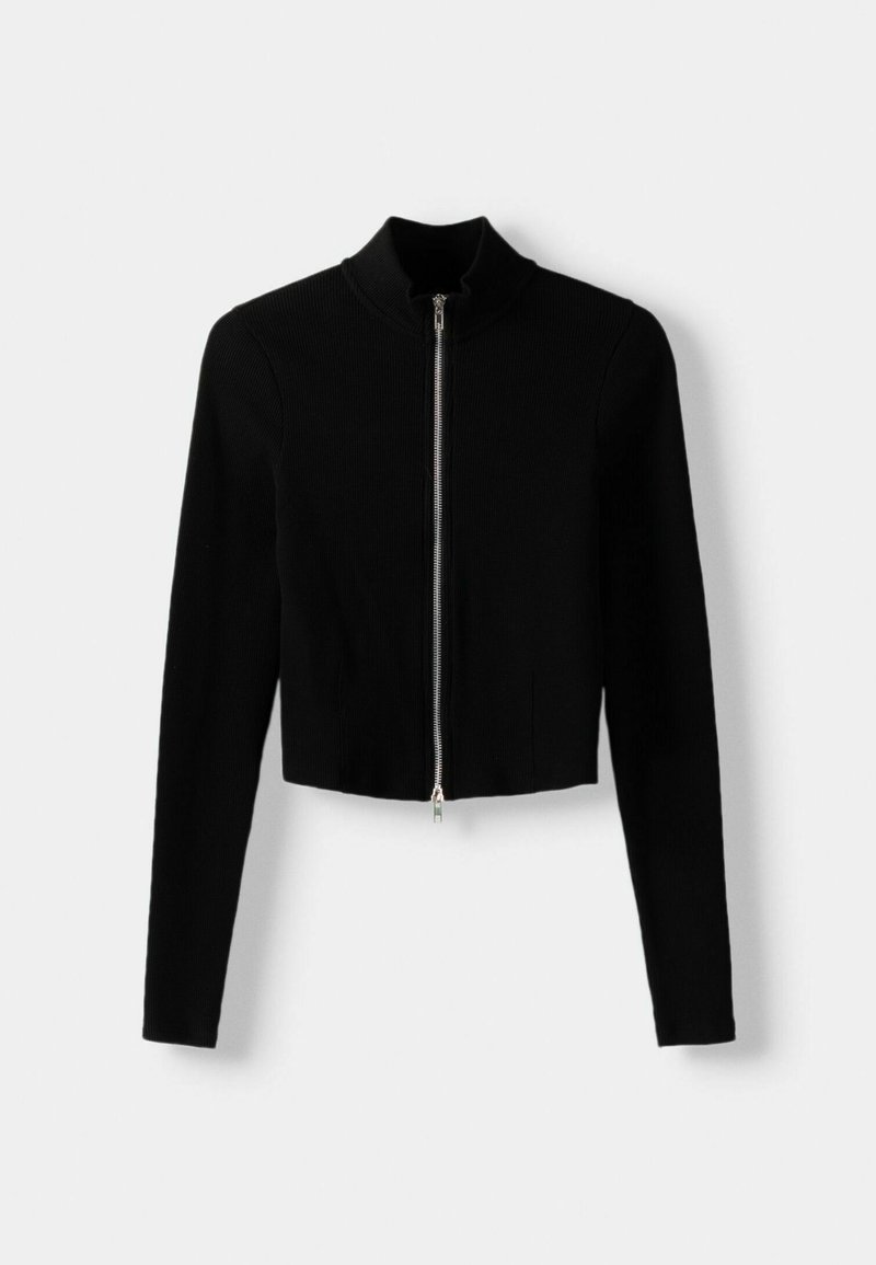 Bershka Bershka LONG SLEEVE - Cardigan - black Rabatte dieses Monats
