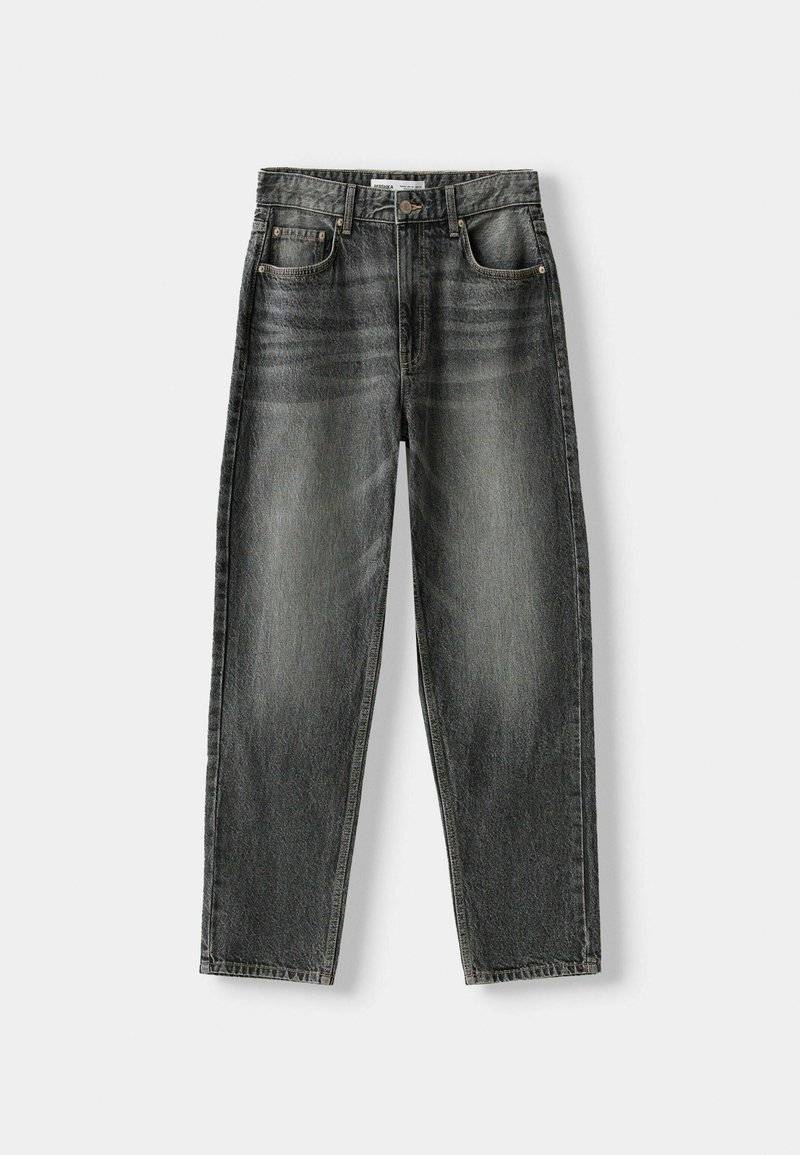 Bershka Bershka Straight leg jeans - mottled dark grey Zeitbegrenzte Promotion