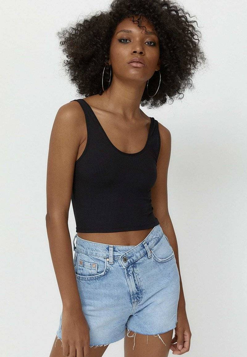 Stradivarius Stradivarius 3 PACK - Top - black Kostenloser Versand international