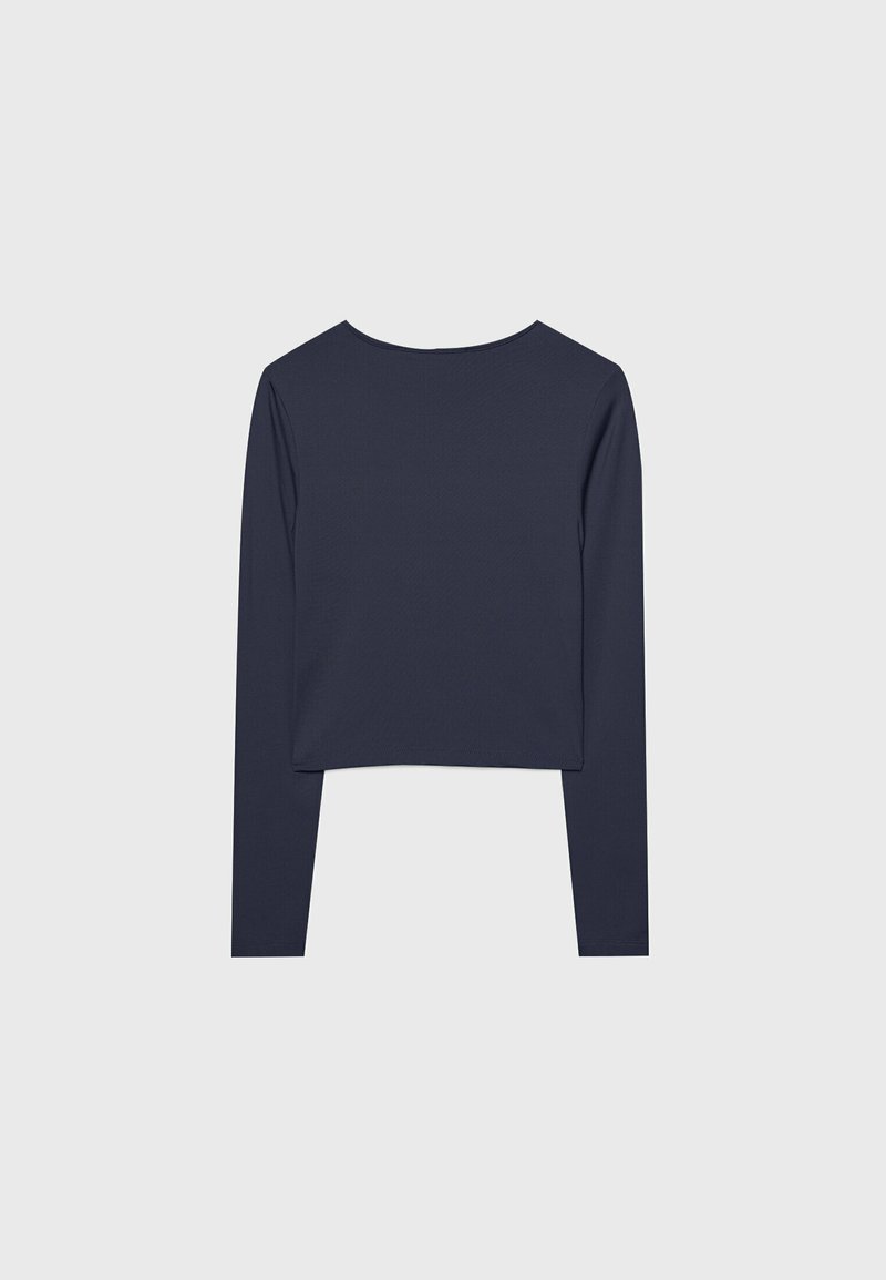 Stradivarius Stradivarius Long sleeved top - dark blue 50% Rabatt für begrenzte Zeit