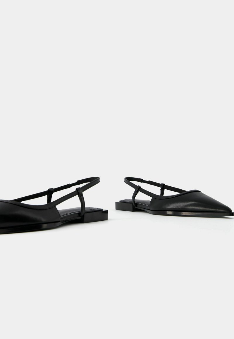 Bershka Bershka POINTED - Slingback ballet pumps - black Blitzangebot