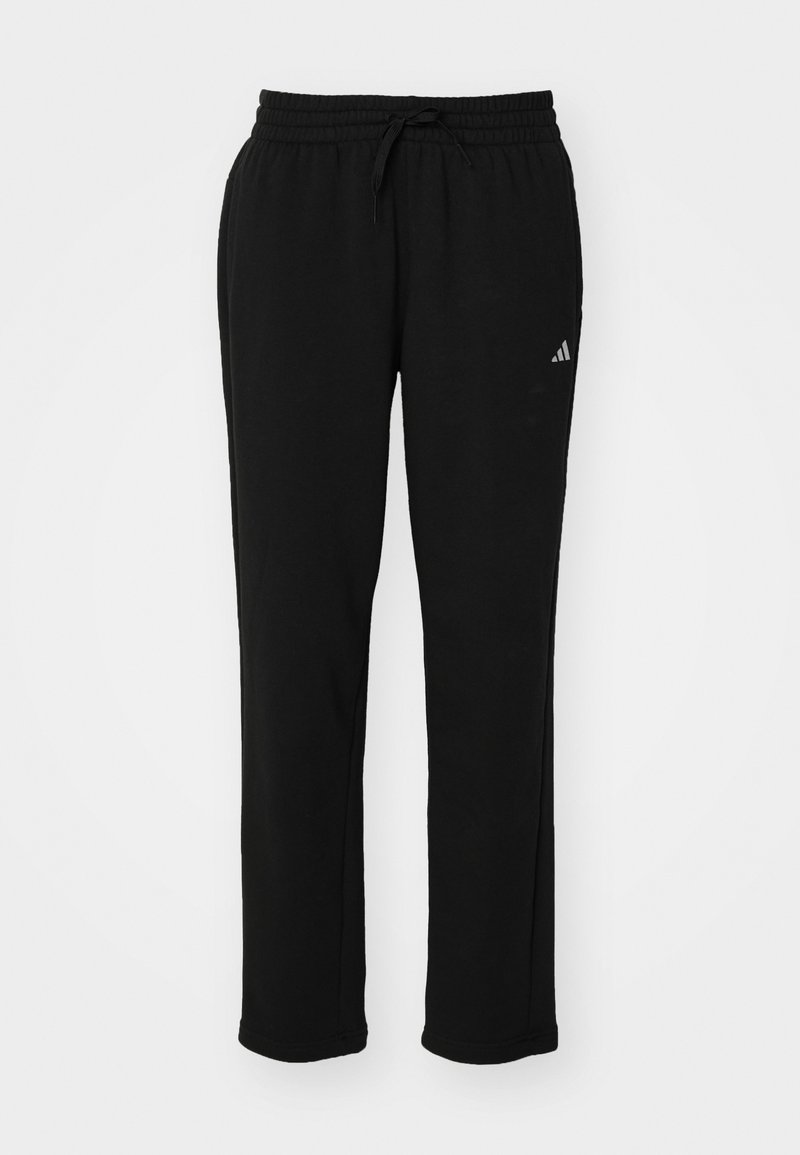adidas Sportswear adidas Sportswear ESSENTIALS SMALL LOGO FEEL COZY OPEN HEM PANT - Tracksuit bottoms - black Zeitbegrenzte Promotion